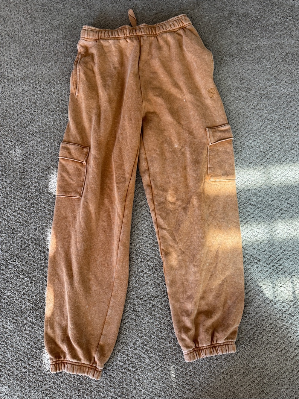Victorias Secret “Pink”Rust Brown Cargo Sweatpants - Elastic Cuffs